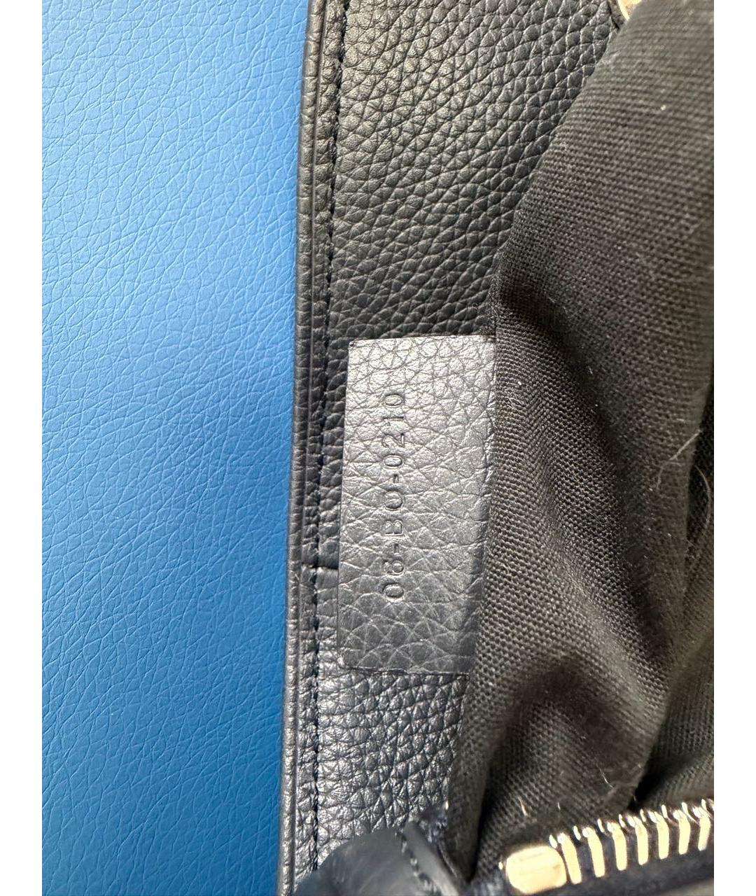 CHRISTIAN DIOR Темно-синяя кожаная сумка на плечо, фото 4
