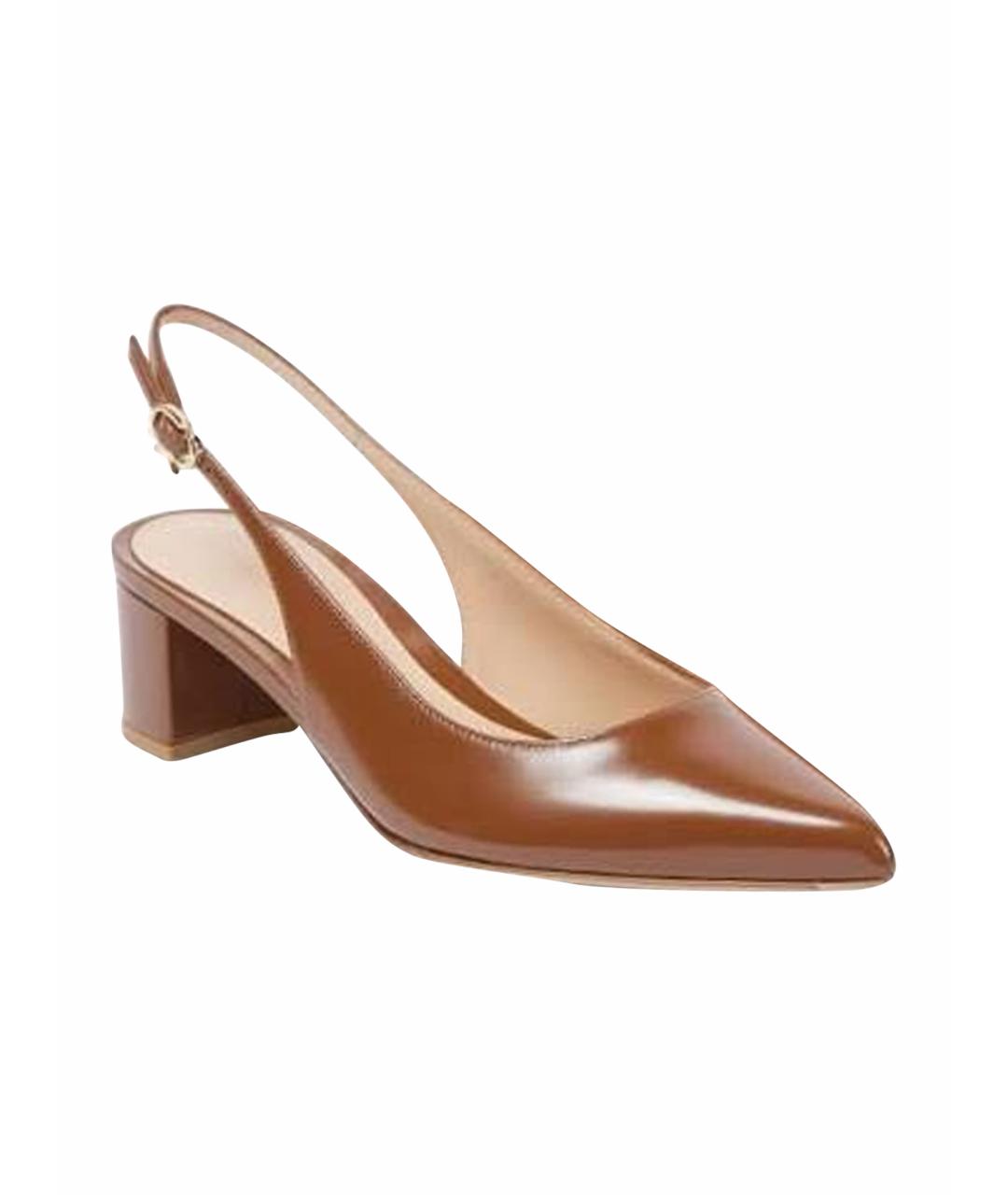 GIANVITO ROSSI Коричневые кожаные туфли, фото 1