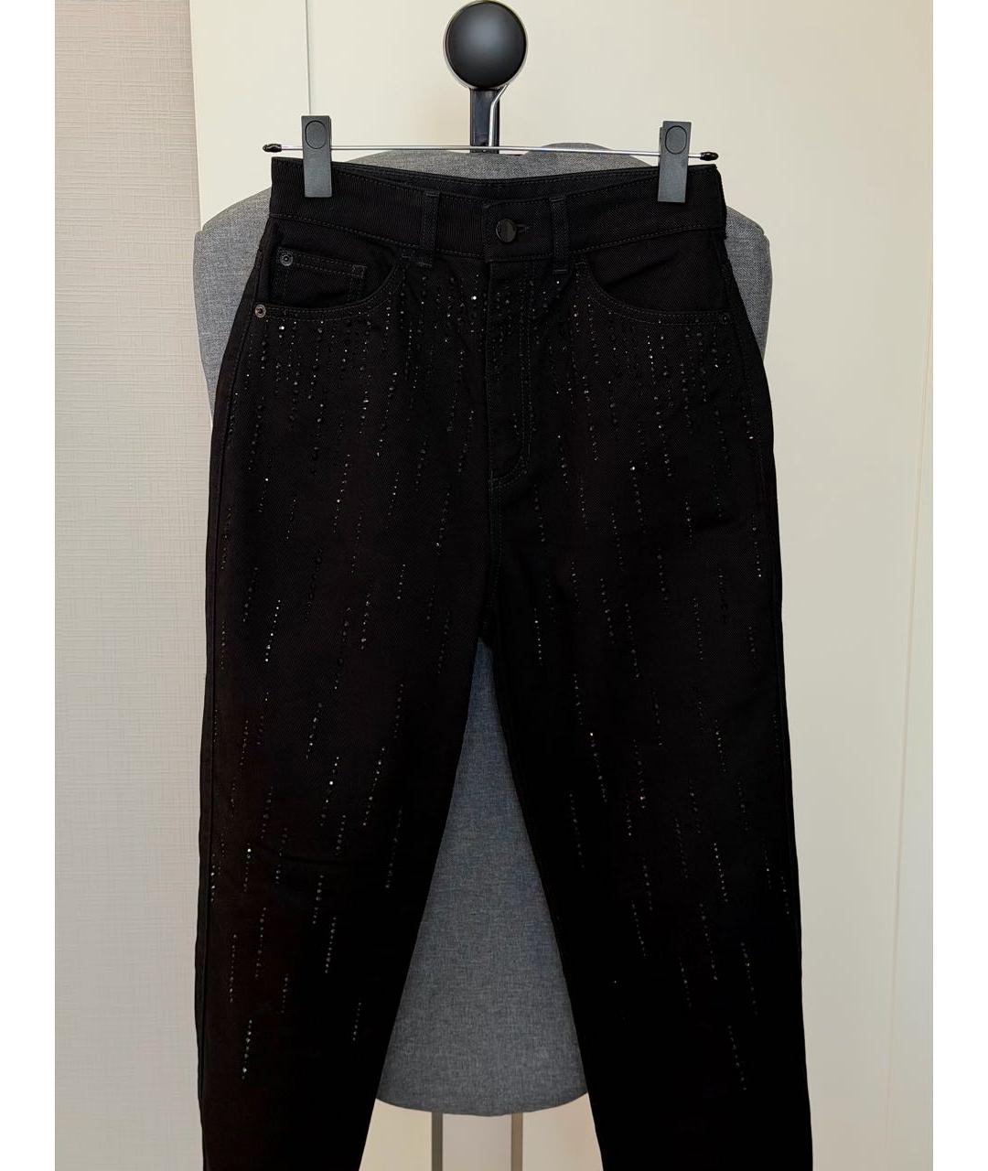 EMPORIO ARMANI Черные хлопковые джинсы слим, фото 5