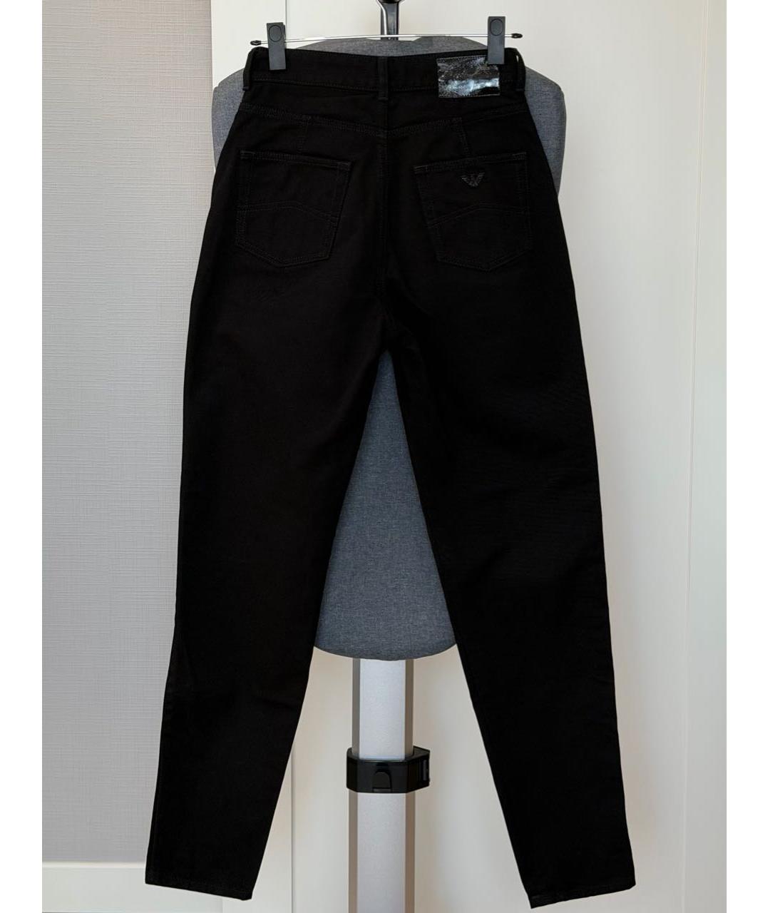 EMPORIO ARMANI Черные хлопковые джинсы слим, фото 2