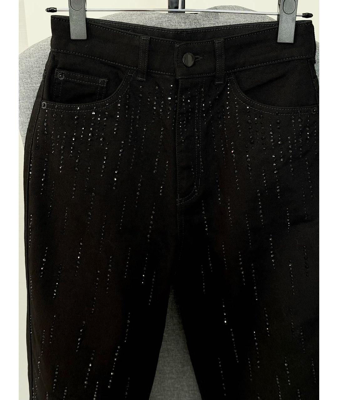 EMPORIO ARMANI Черные хлопковые джинсы слим, фото 6