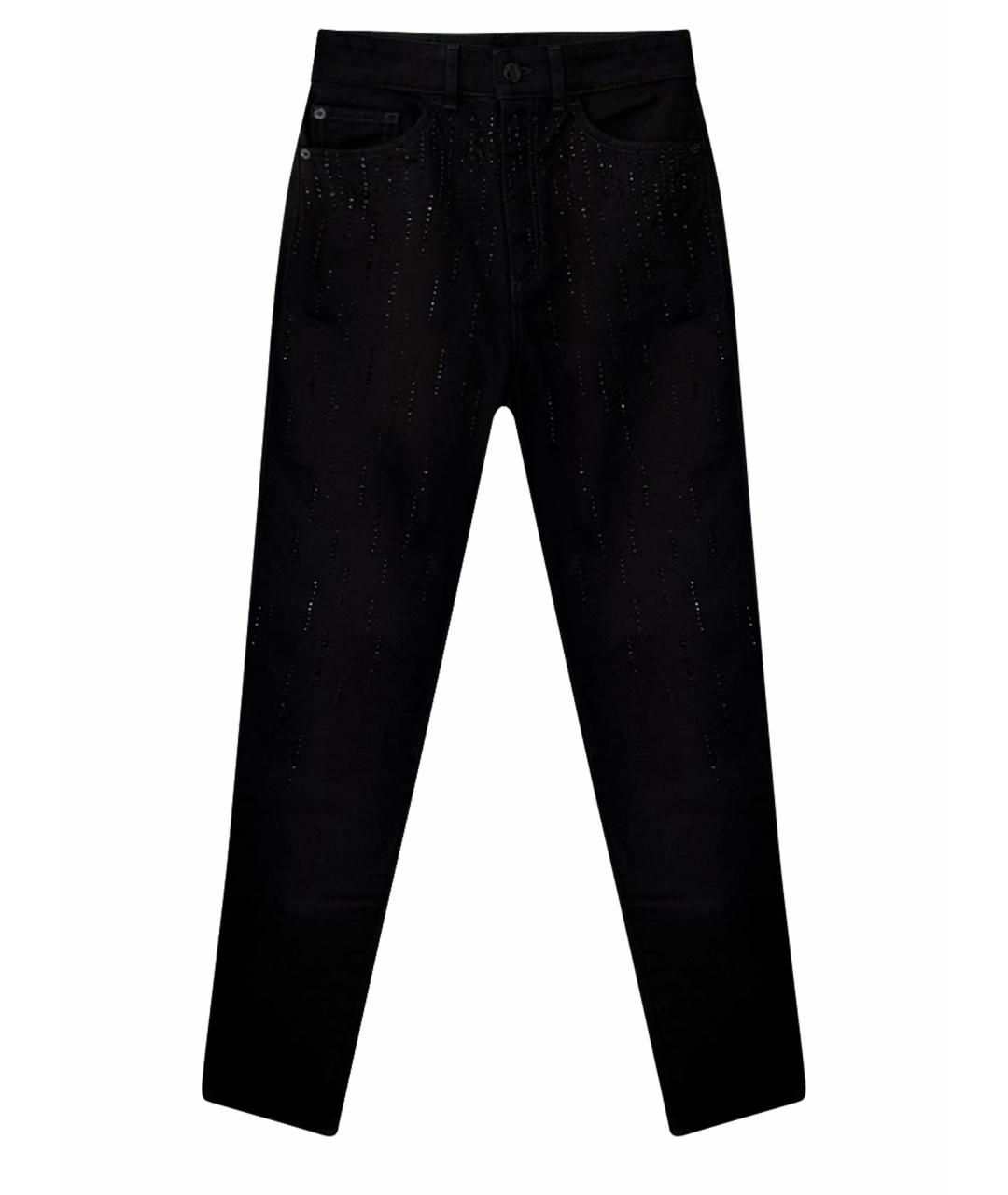 EMPORIO ARMANI Черные хлопковые джинсы слим, фото 1