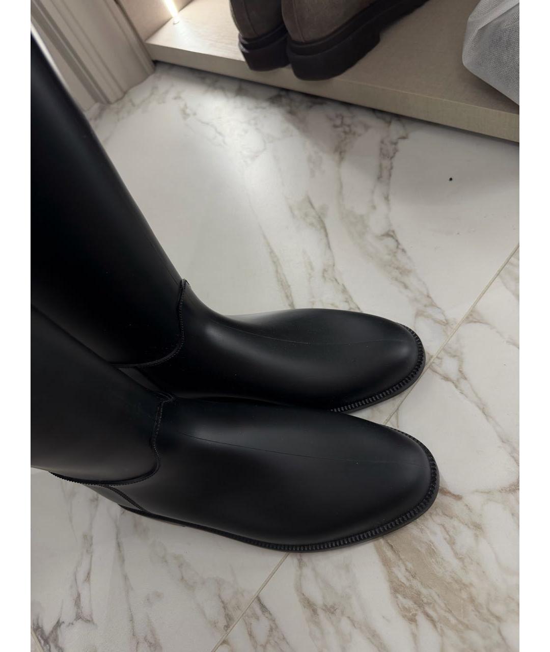 BURBERRY Черные резиновые сапоги, фото 3