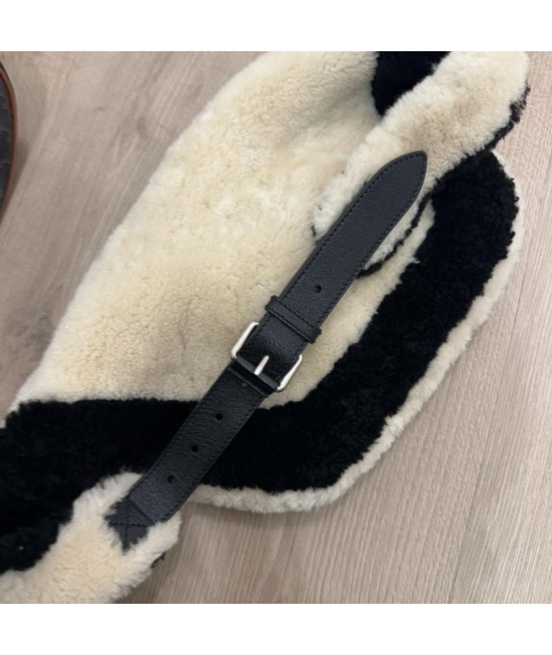 GUCCI Бежевая меховая поясная сумка, фото 2