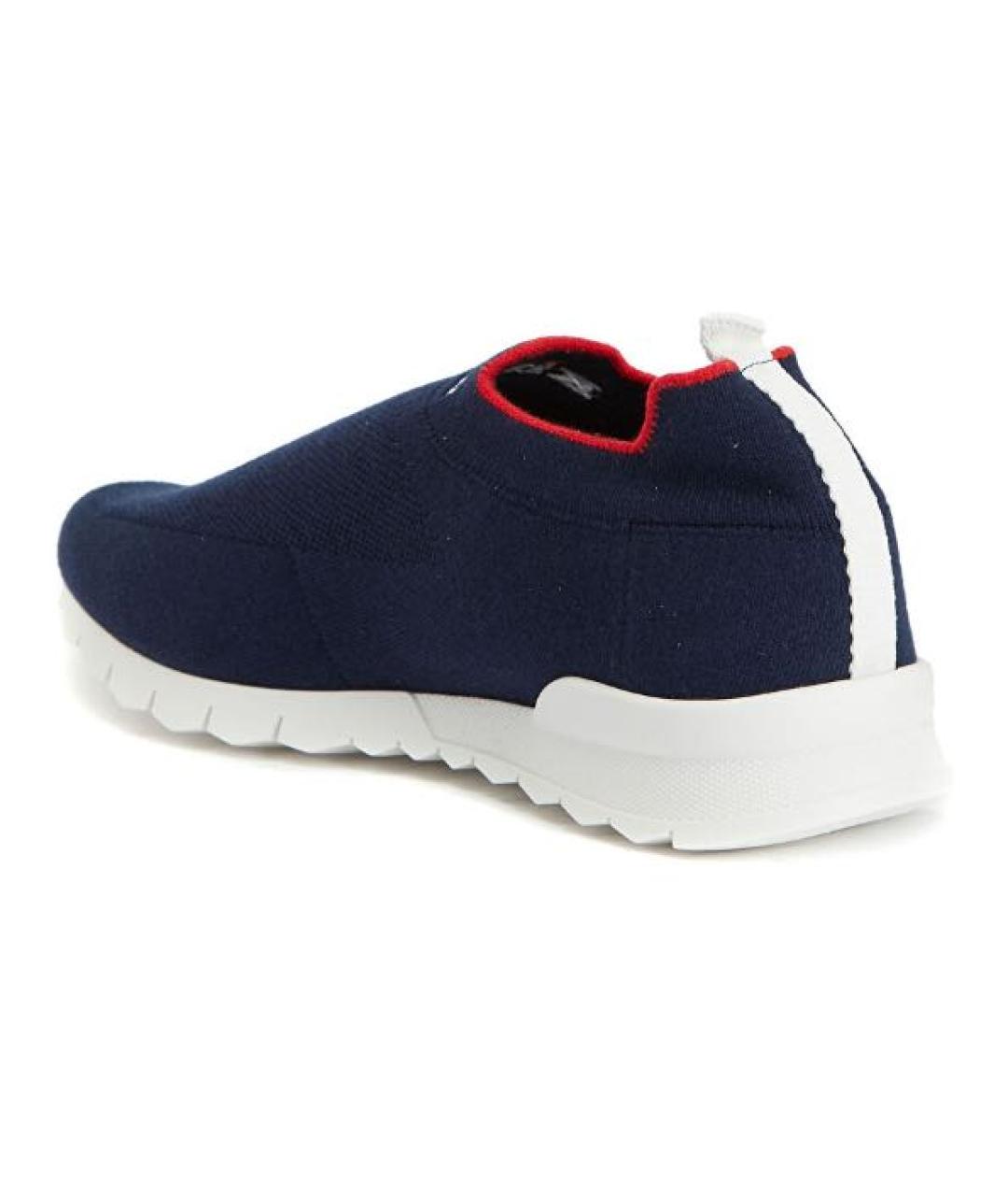 KITON Синие текстильные слипоны, фото 4