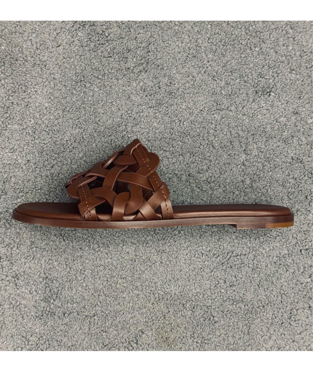 GIANVITO ROSSI Коричневые кожаные мюли, фото 7