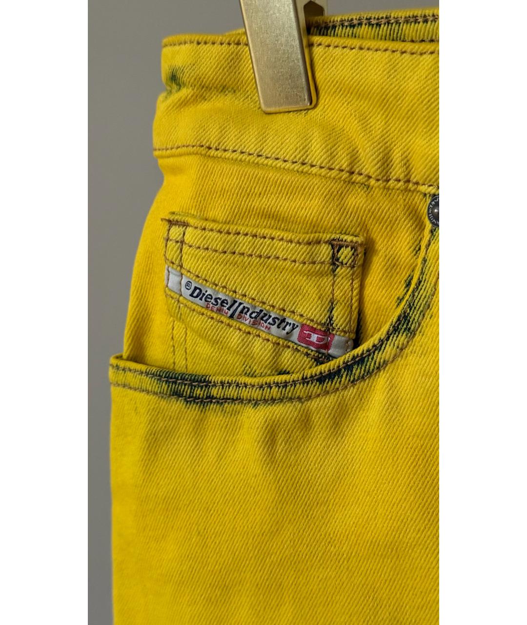 DIESEL Желтая юбка мини, фото 3
