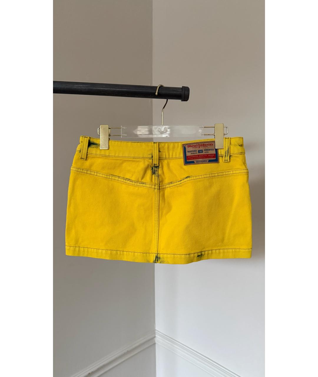 DIESEL Желтая юбка мини, фото 2