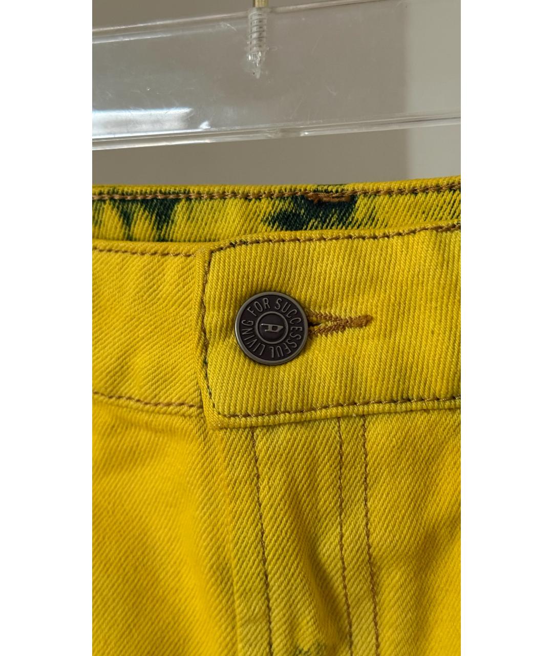DIESEL Желтая юбка мини, фото 4