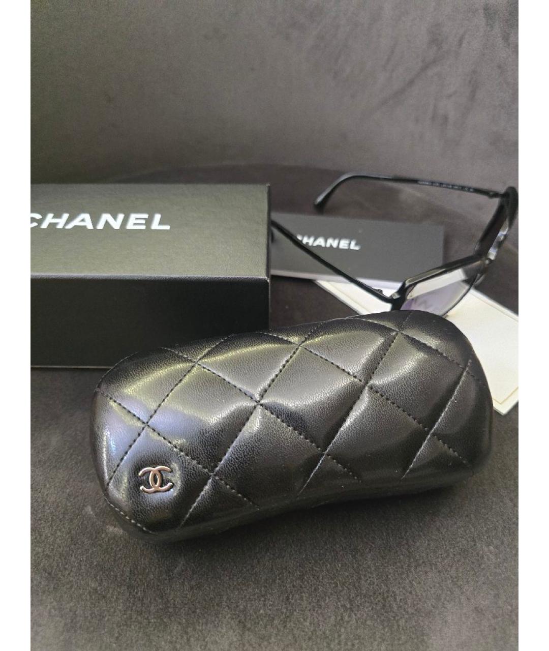 CHANEL Черные пластиковые солнцезащитные очки, фото 5