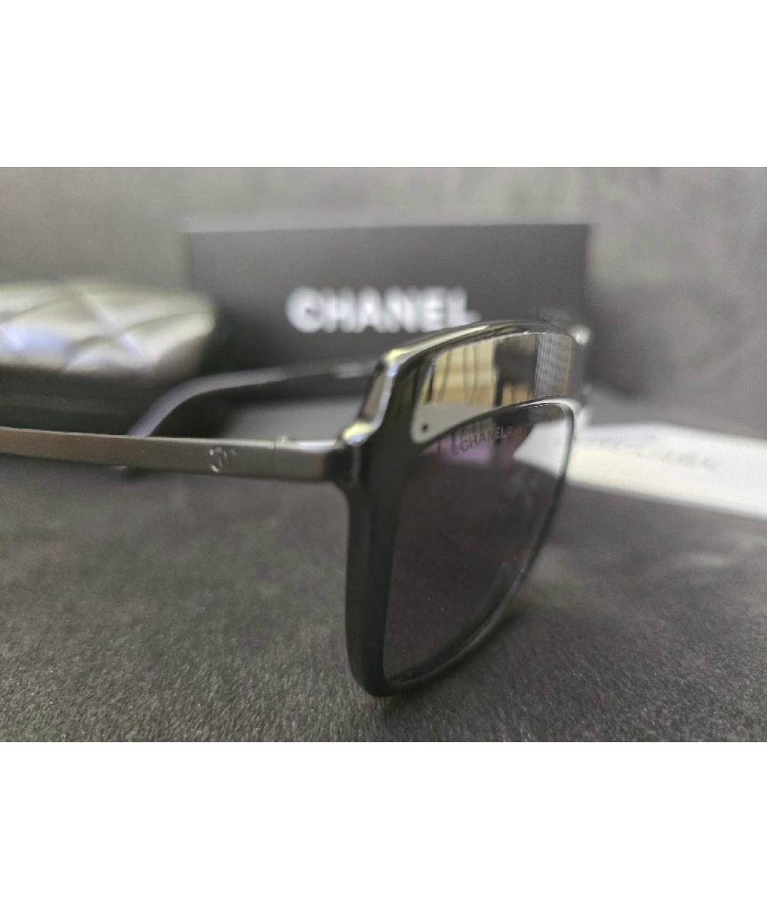 CHANEL Черные пластиковые солнцезащитные очки, фото 3