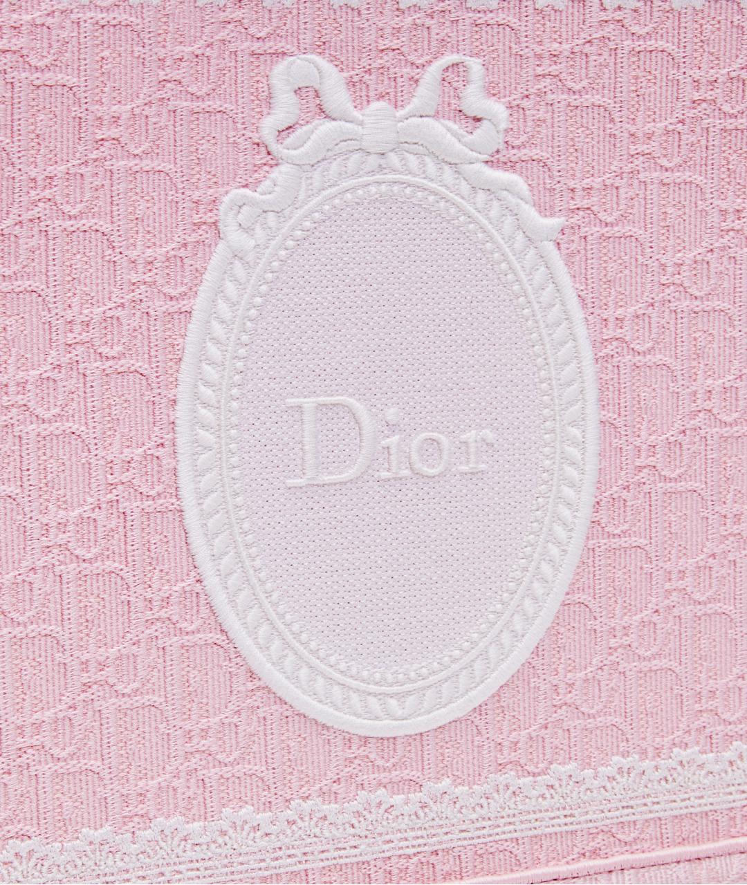 CHRISTIAN DIOR Розовая тканевая сумка тоут, фото 4