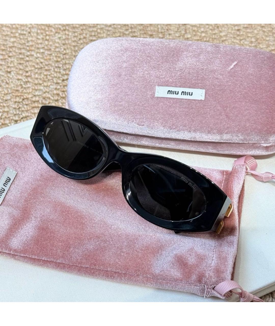 MIU MIU Черные солнцезащитные очки, фото 4