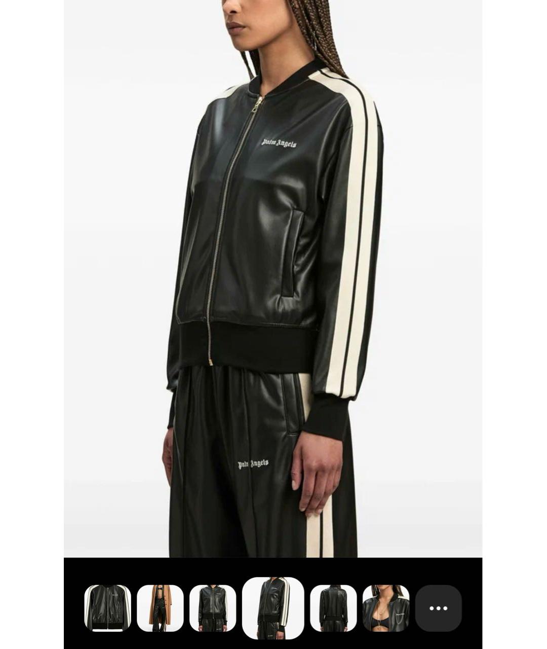 PALM ANGELS Черная полиэстеровая куртка, фото 3