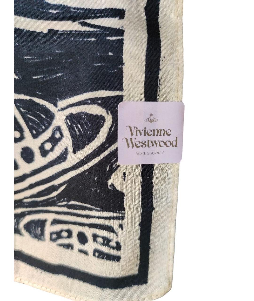 VIVIENNE WESTWOOD Бежевый хлопковый платок, фото 5