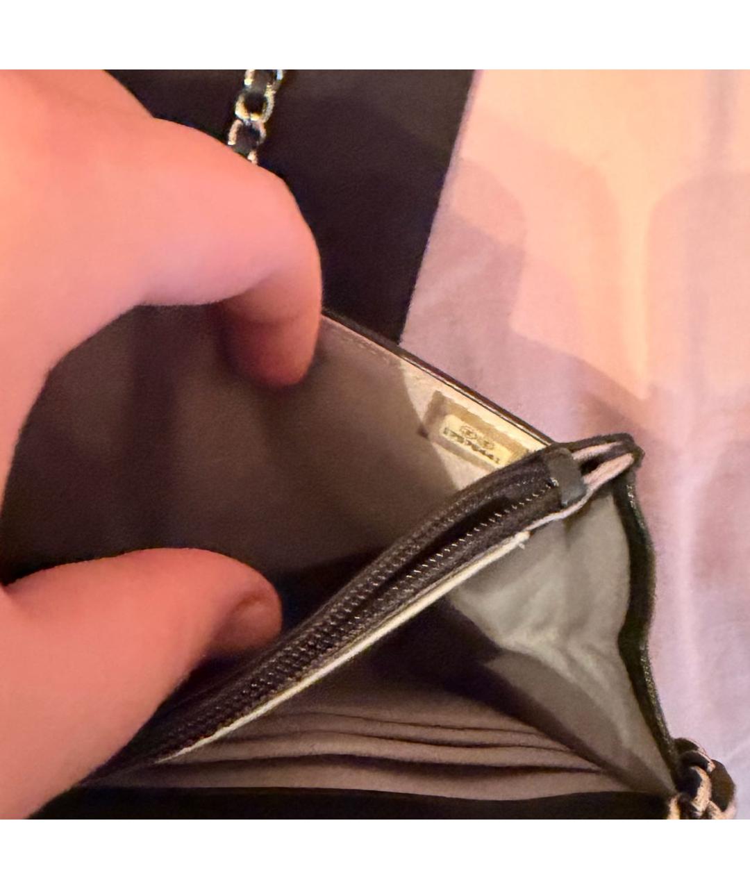 CHANEL Черная кожаная сумка через плечо, фото 4