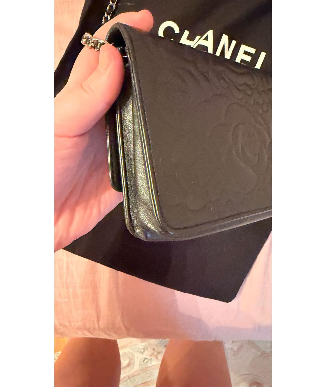 CHANEL Черная кожаная сумка через плечо, фото 2