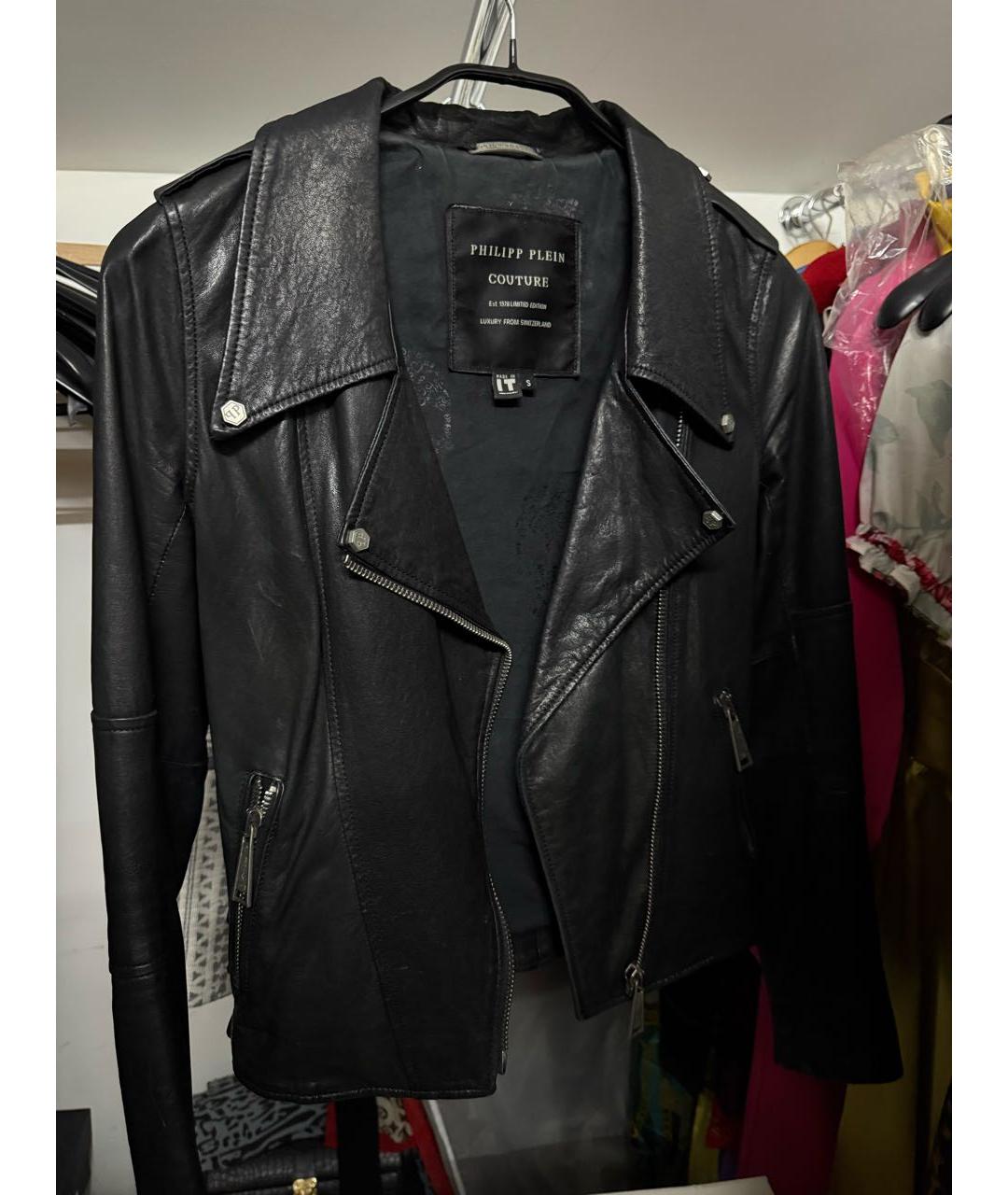 PHILIPP PLEIN Черная кожаная куртка, фото 7