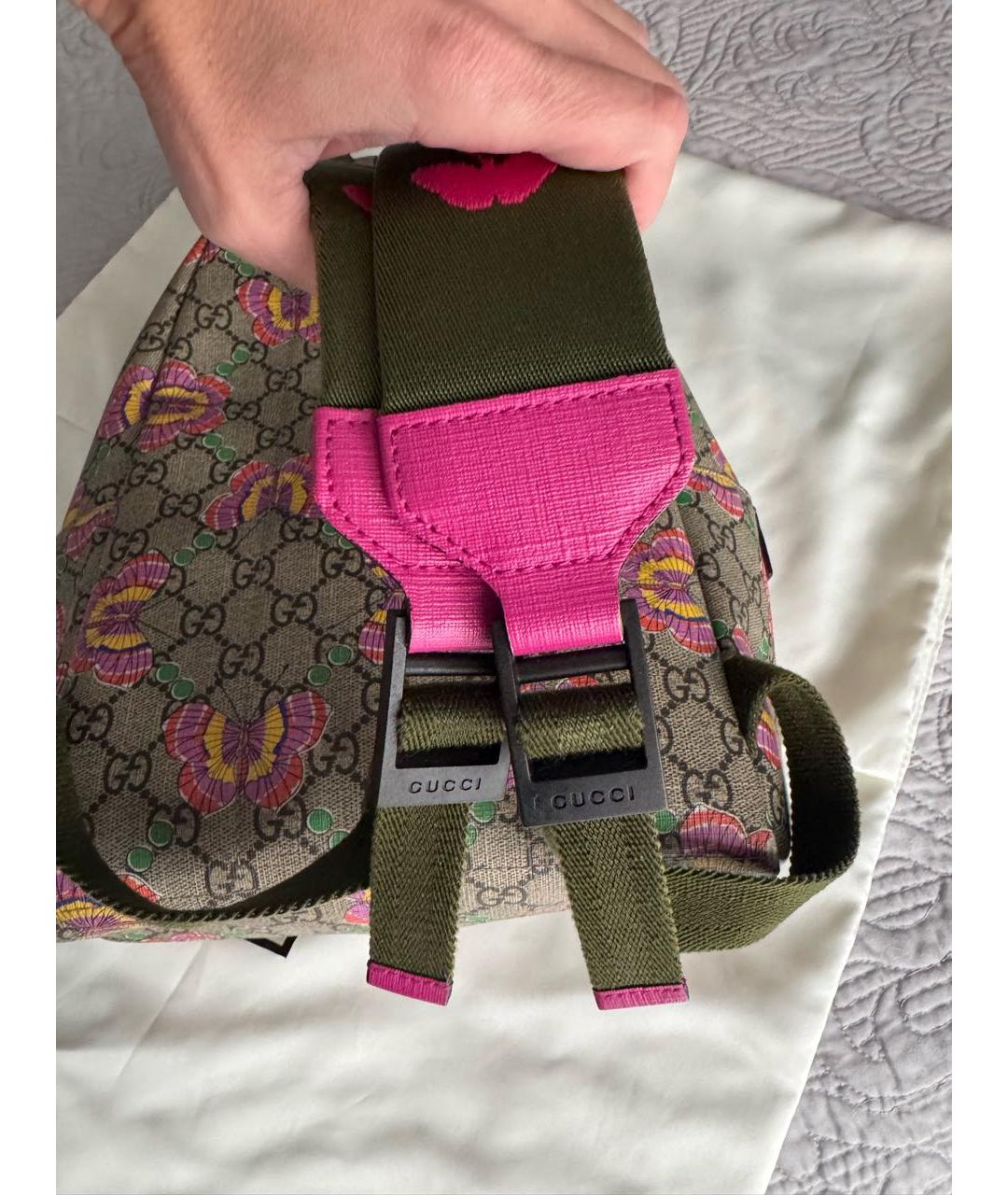 GUCCI Розовый кожаный рюкзак, фото 6