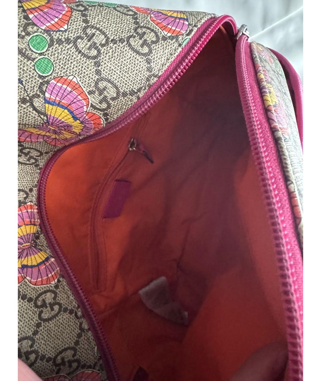 GUCCI Розовый кожаный рюкзак, фото 4