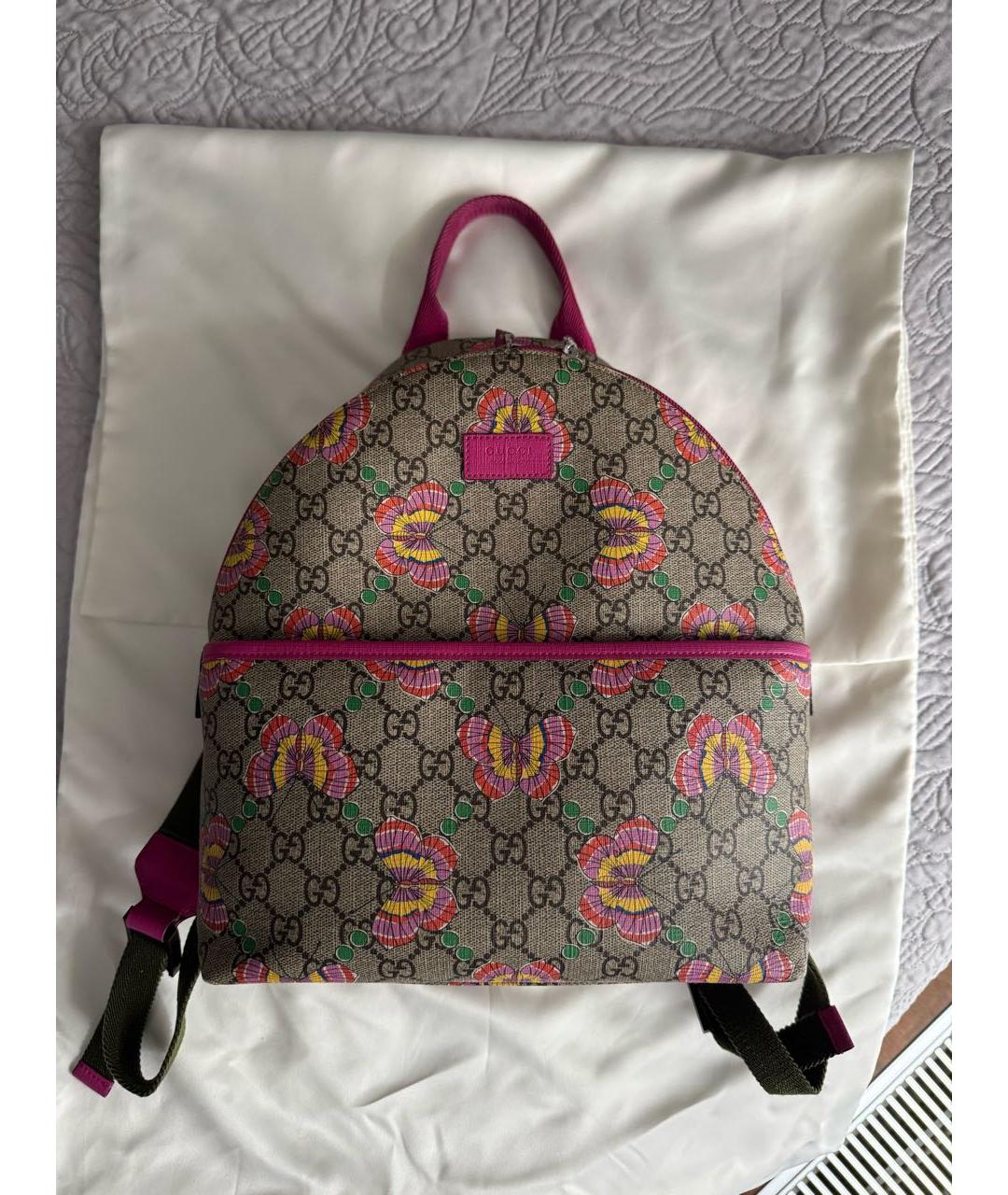 GUCCI Розовый кожаный рюкзак, фото 2