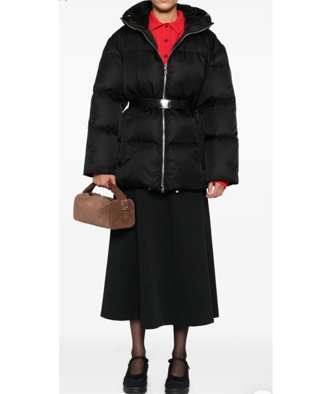 PRADA Черный полиэстеровый пуховик, фото 2