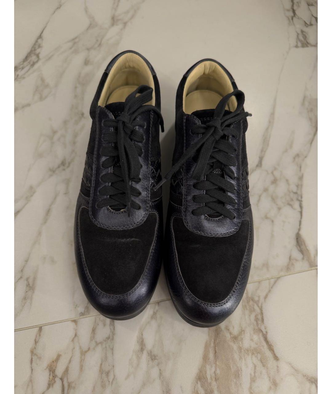 BOTTEGA VENETA Черные кожаные кроссовки, фото 2