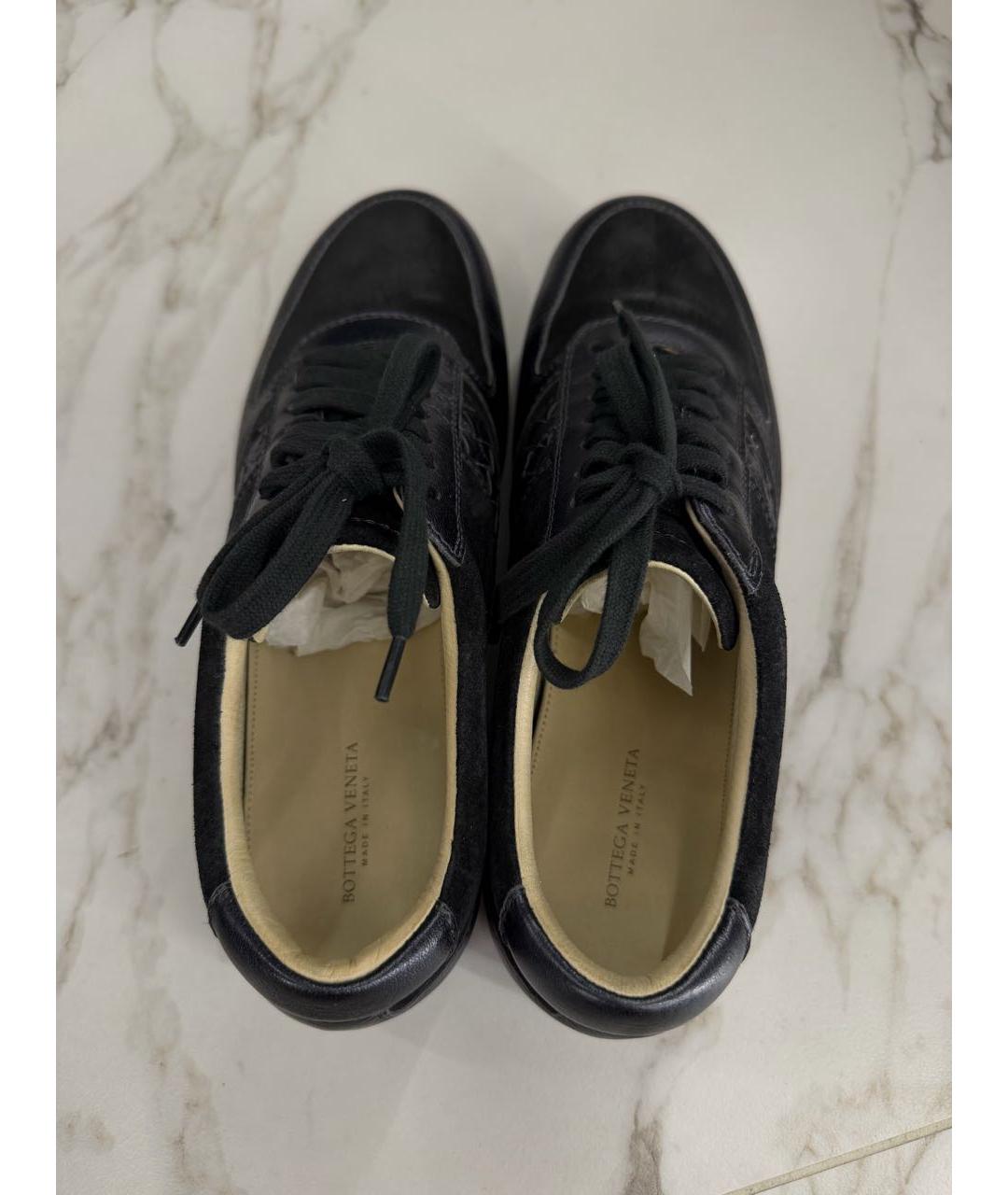 BOTTEGA VENETA Черные кожаные кроссовки, фото 3