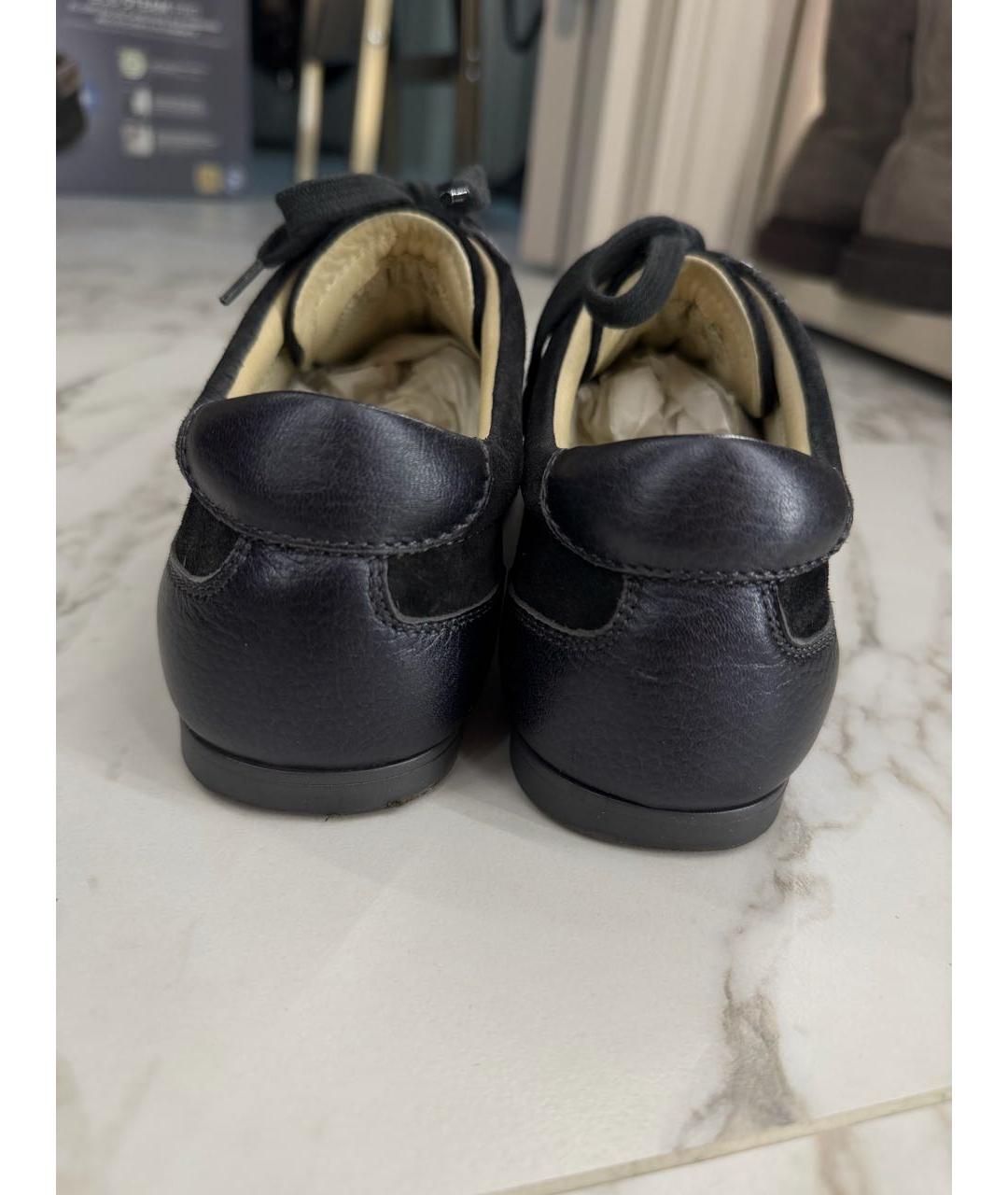 BOTTEGA VENETA Черные кожаные кроссовки, фото 4