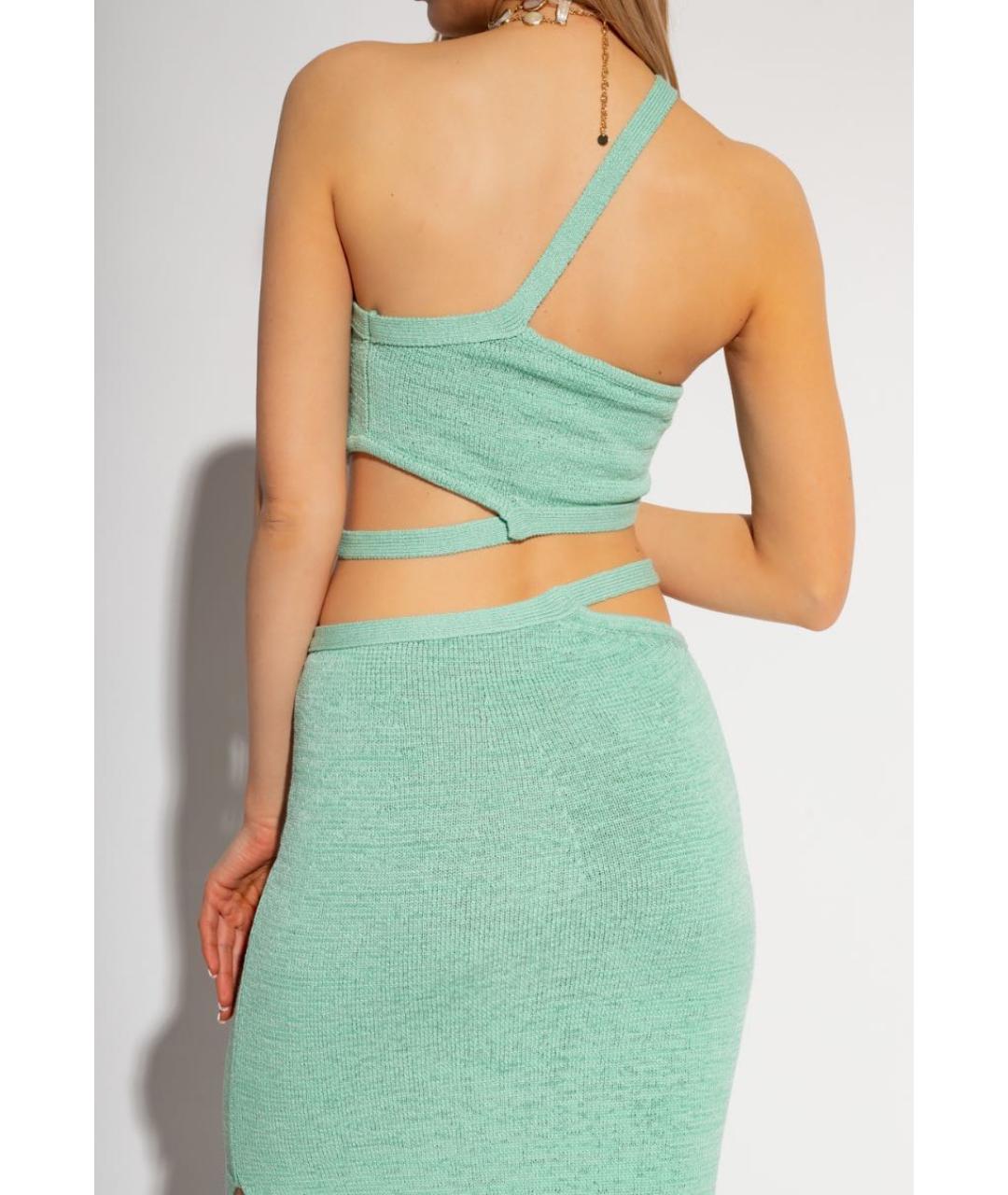 CULT GAIA Зеленый хлопко-эластановый костюм с юбками, фото 4