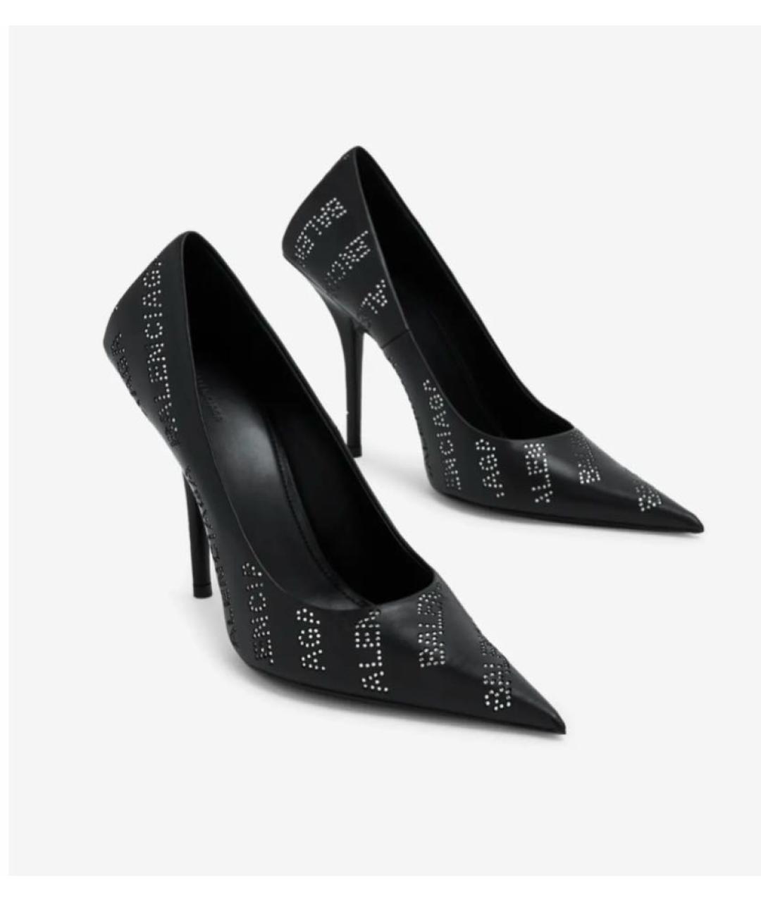 BALENCIAGA Черные кожаные туфли, фото 5