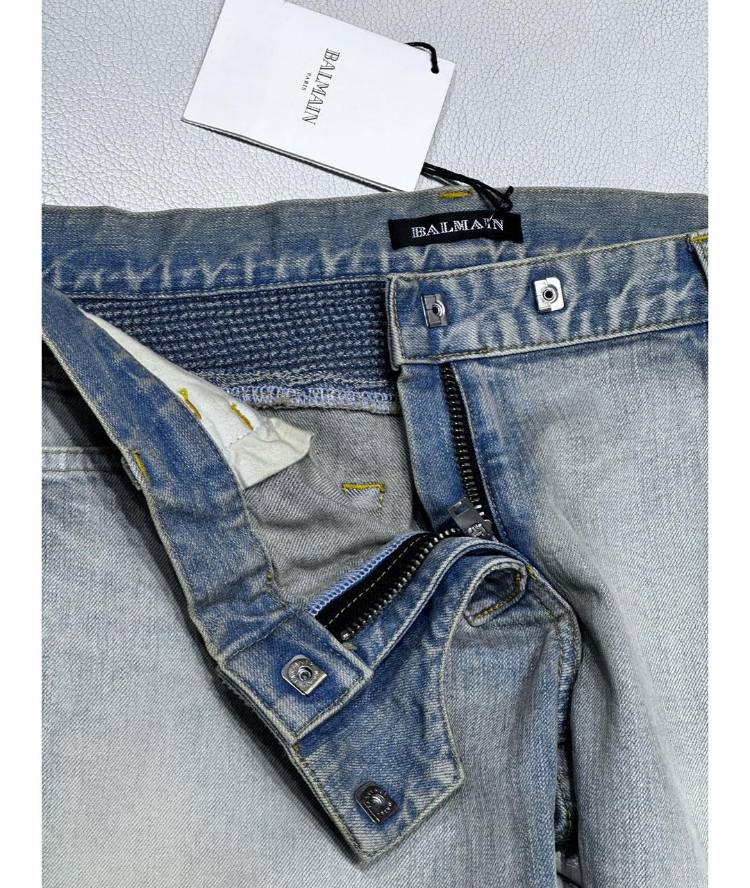 BALMAIN Хлопко-полиэстеровые джинсы слим, фото 3