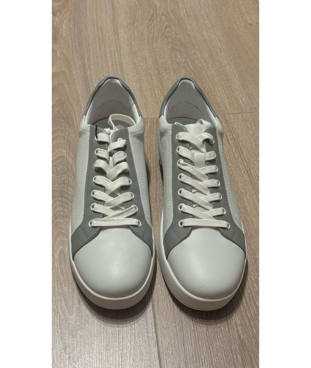 BALMAIN Белые кожаные низкие кроссовки / кеды, фото 2