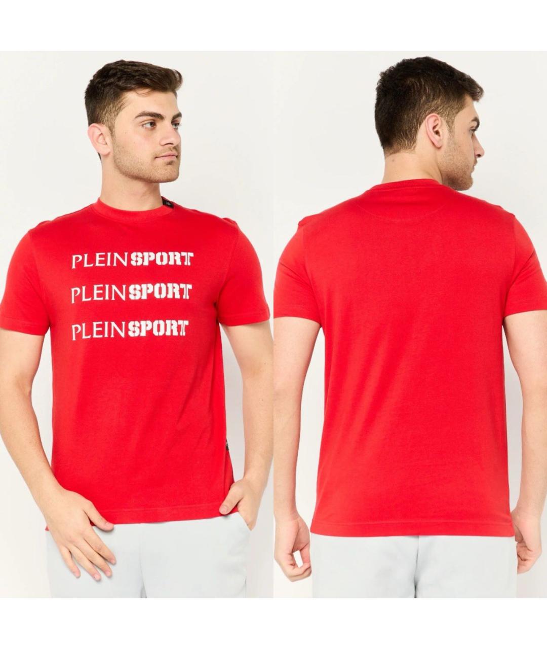 PHILIPP PLEIN Красная хлопковая футболка, фото 8