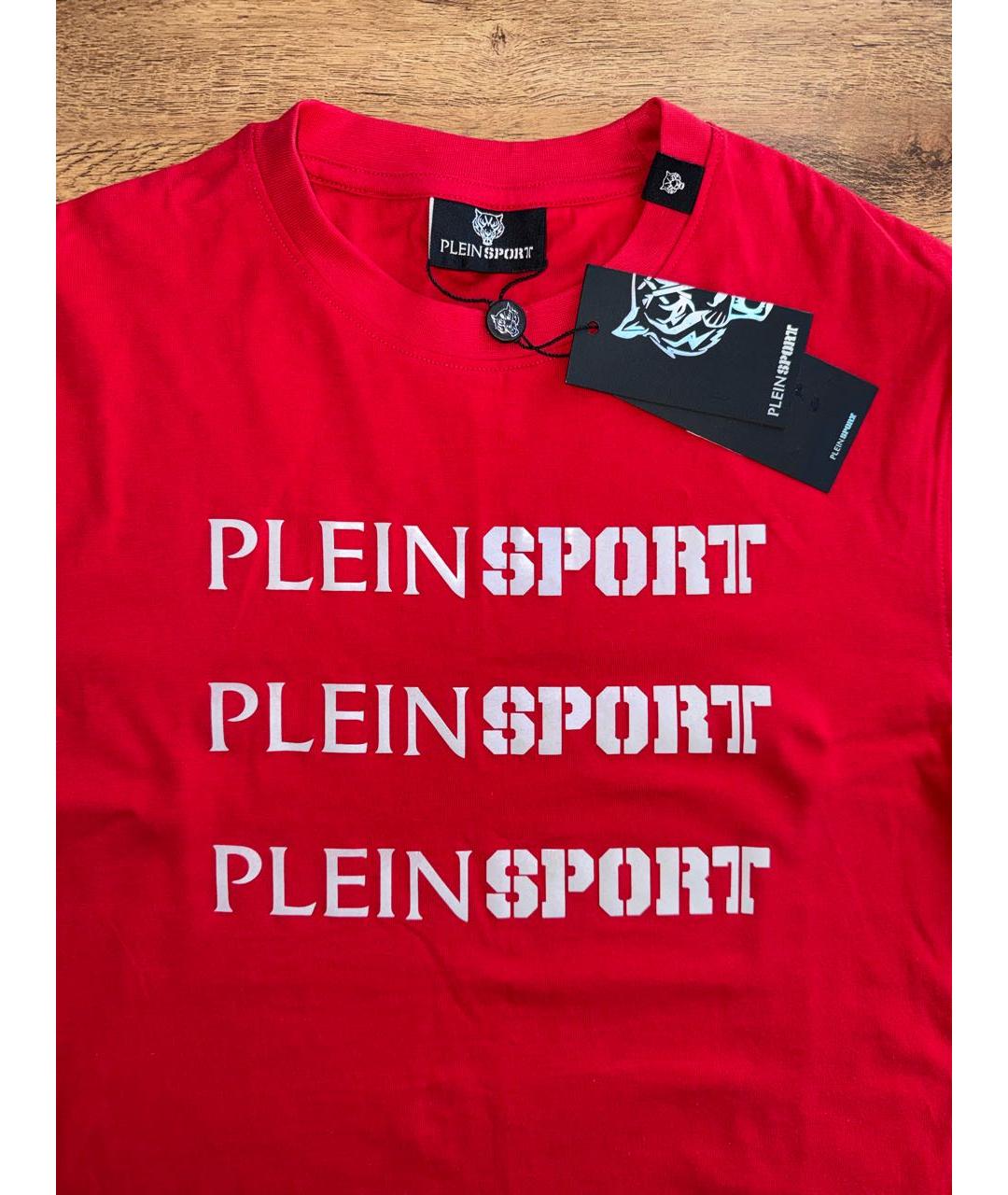 PHILIPP PLEIN Красная хлопковая футболка, фото 3