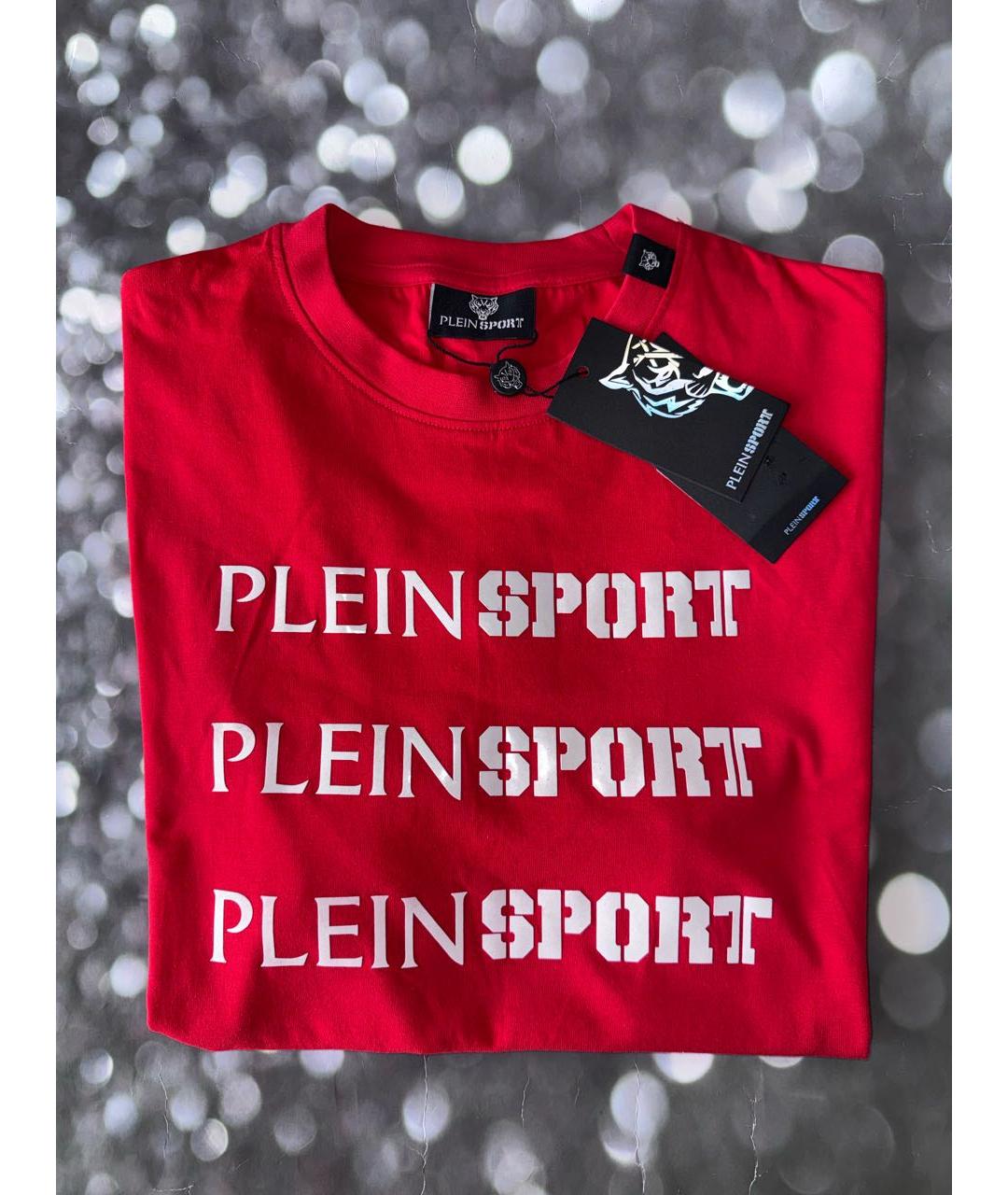 PHILIPP PLEIN Красная хлопковая футболка, фото 2