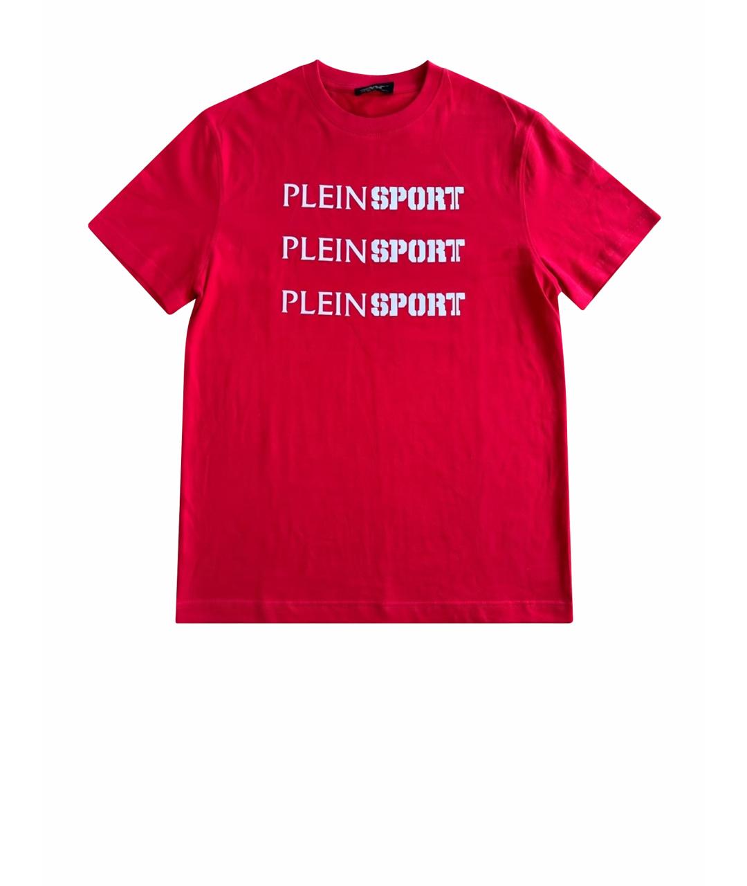 PHILIPP PLEIN Красная хлопковая футболка, фото 1