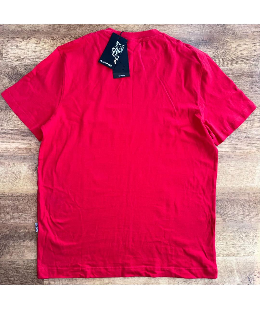 PHILIPP PLEIN Красная хлопковая футболка, фото 6