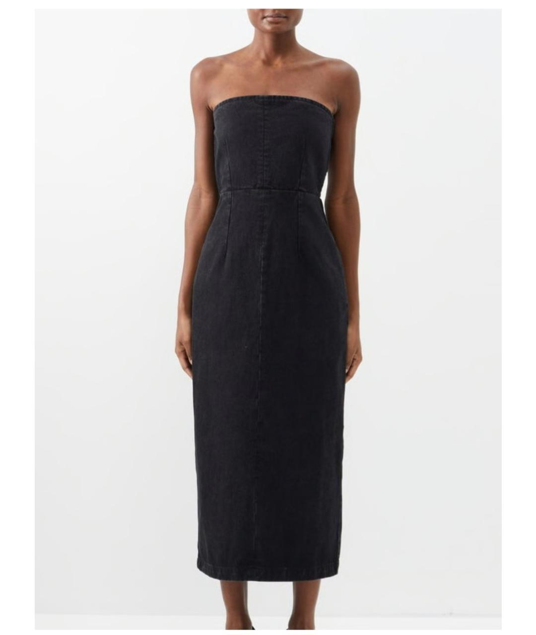 RAEY Черное деним повседневное платье, фото 2