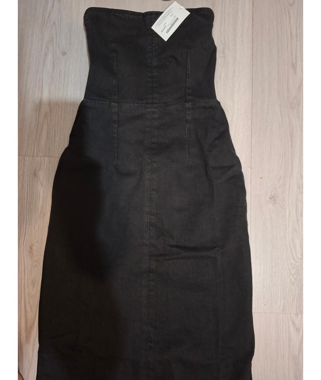 RAEY Черное деним повседневное платье, фото 6