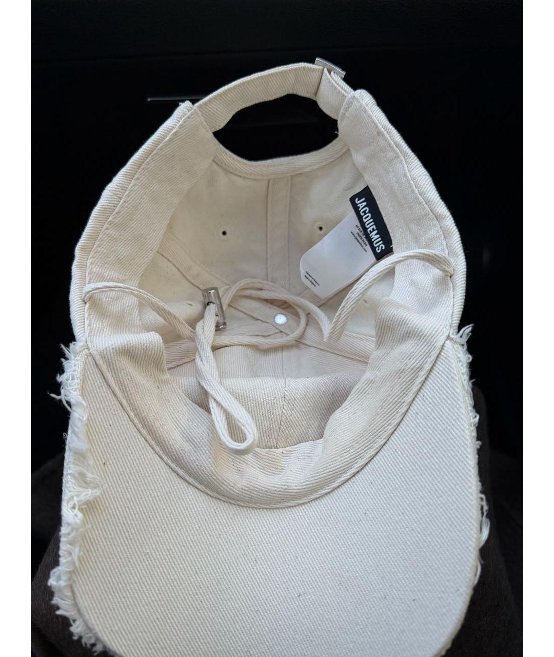 JACQUEMUS Бежевая хлопковая кепка, фото 5