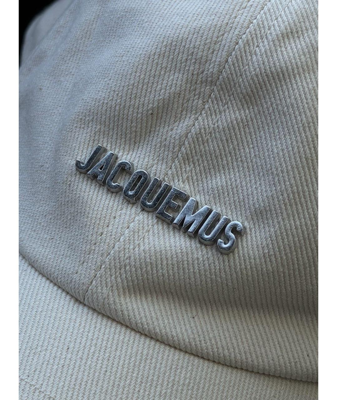 JACQUEMUS Бежевая хлопковая кепка, фото 8