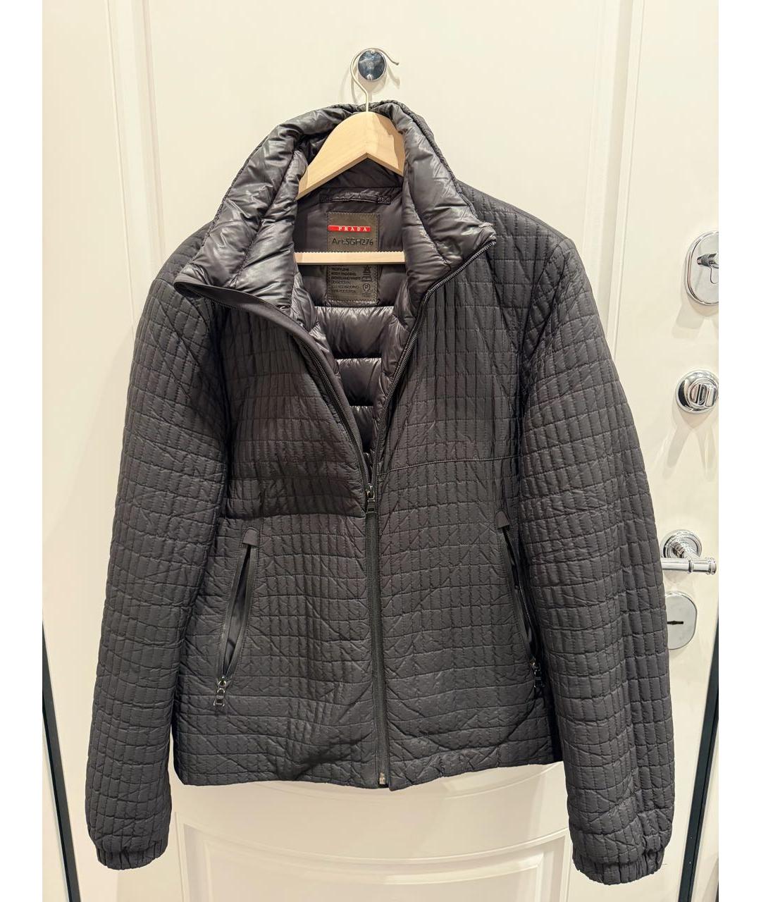 PRADA Черная полиэстеровая куртка, фото 5