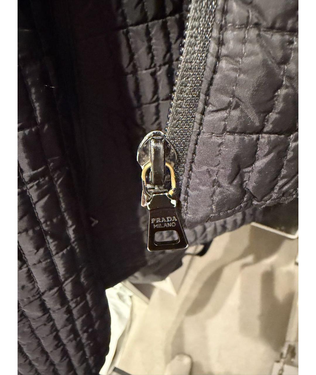 PRADA Черная полиэстеровая куртка, фото 4