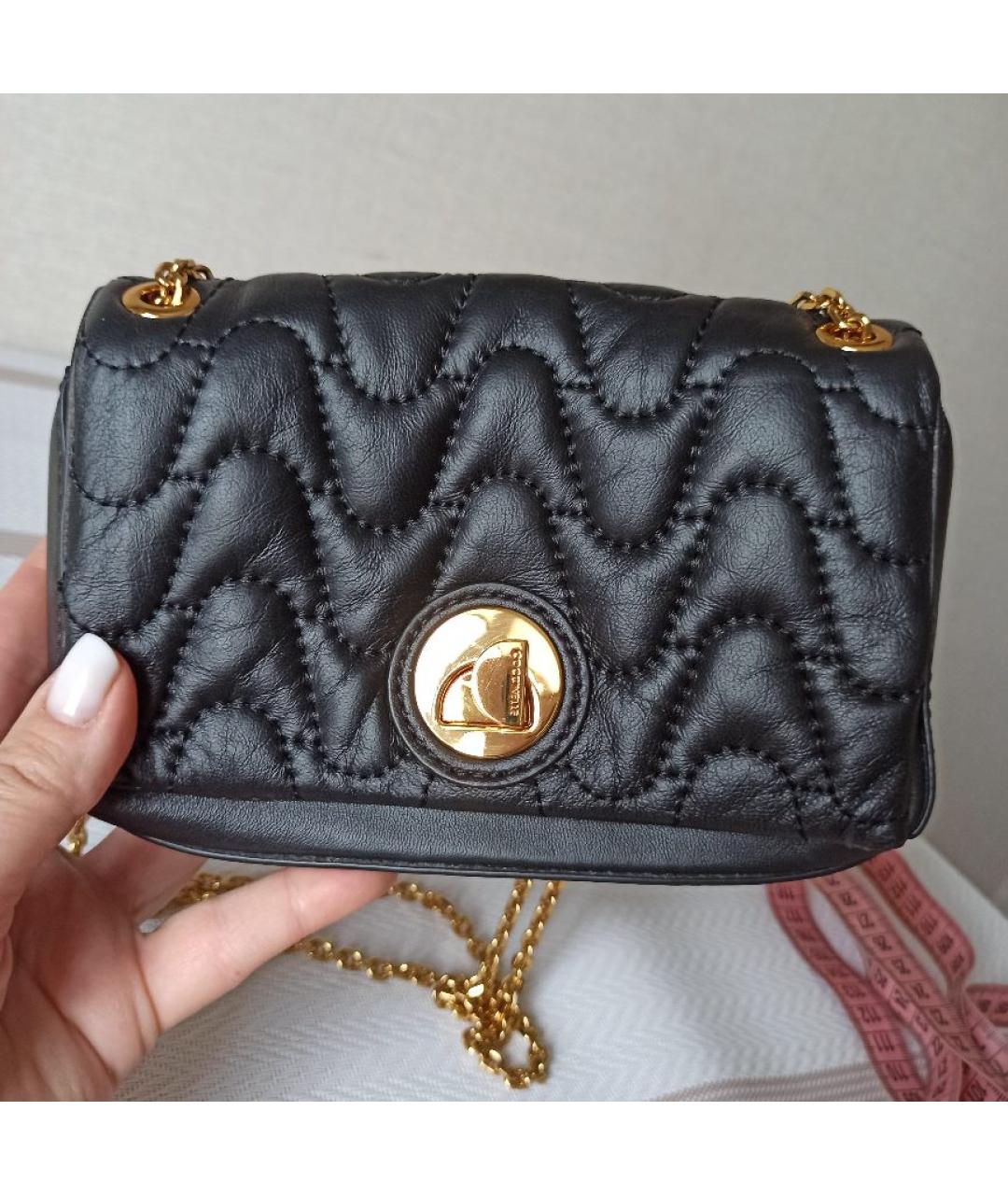 COCCINELLE Черная кожаная сумка через плечо, фото 6