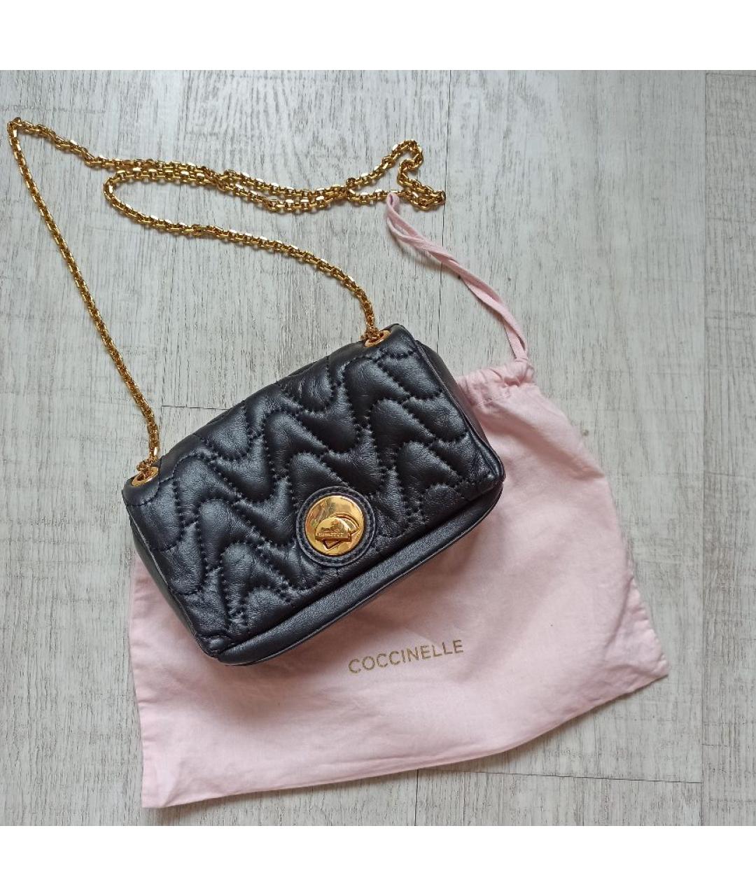 COCCINELLE Черная кожаная сумка через плечо, фото 8