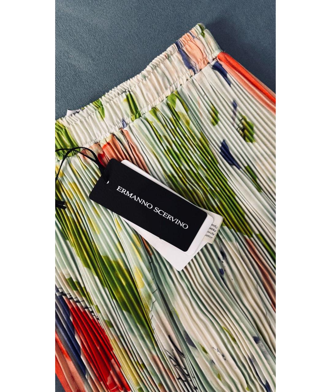 ERMANNO SCERVINO Мульти полиэстеровая юбка миди, фото 4