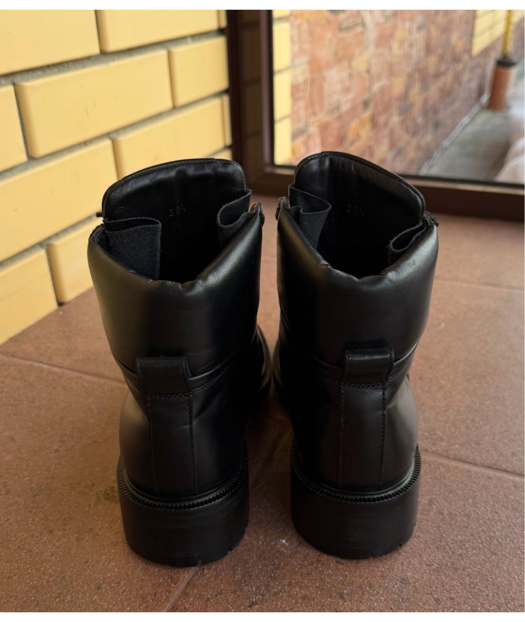 BALMAIN Черные кожаные ботинки, фото 4