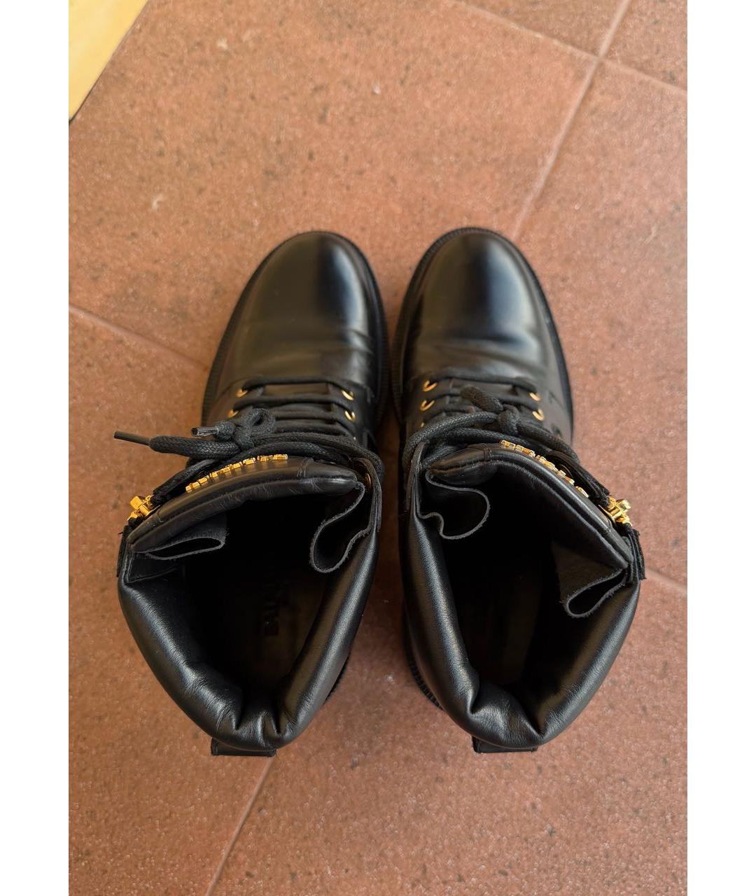 BALMAIN Черные кожаные ботинки, фото 3