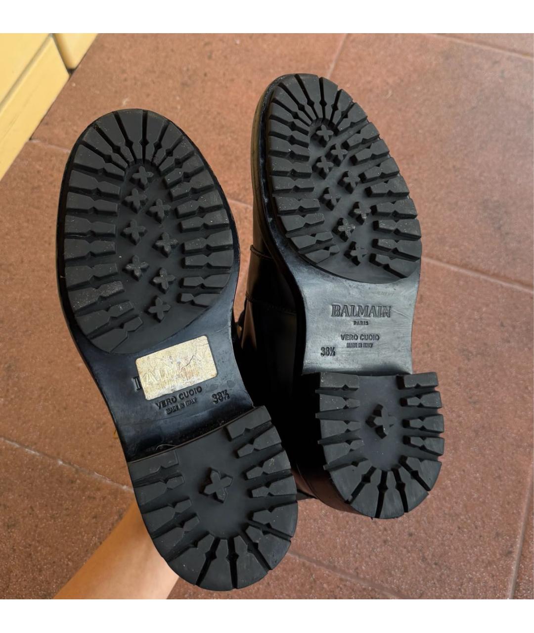 BALMAIN Черные кожаные ботинки, фото 6